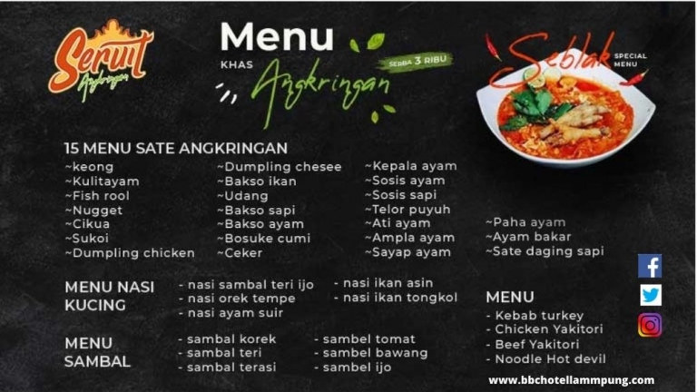 15 Sate 5 Nasi dan 5 Sambal penggungah selera 